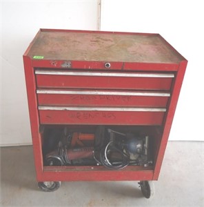 Tool box with tools 33"x 26 1/2" x 18"