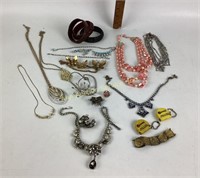 Costume jewelry bangle bracelets, necklaces, pins