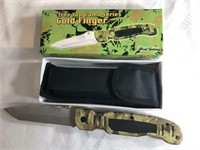 New Tree Top Camo Gold Finger Knife