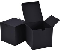 New 50 Pack Black Gift Boxes 4x4x4 inches, NIGNYA