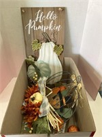 Box of Fall Themed Signs