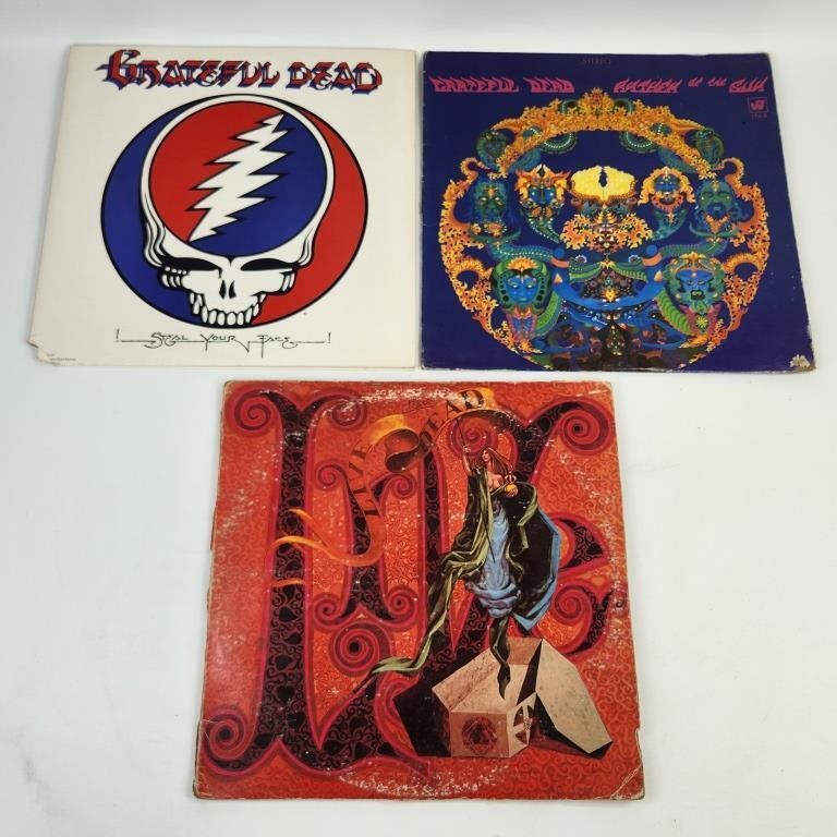 3) VINTAGE GRATEFUL DEAD LP RECORD ALBUMS