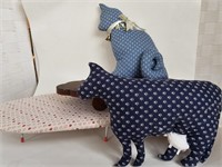 Plush Country Decor Cats, Toy Ironing Board etc