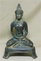 Sukhothai Styled Bronze Seated Buddha.