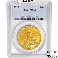 1923 $20 Gold Double Eagle PCGS MS62
