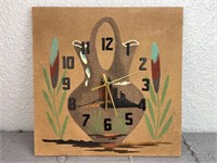 Sand Blasted Native American Style Clock