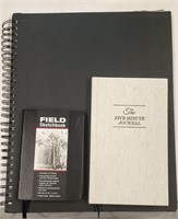 2 Brand New Note Books & One Large Sketch Book