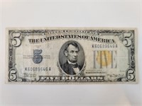 $5 1934a Silver Cert No. Africa FR-2307