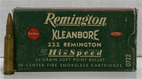 (CC) Remington .222 CenterFire Smokeless Cartridge