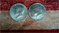 1966 & 1967 Kennedy Half Dollar, 40% Silver