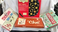 Vintage games and a dart board