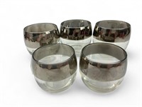 5 MCM Dorothy Thorpe Roly Poly Barware Glasses