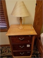 3 DRAWER NIGHT STAND AND LAMP