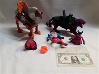 Vintage he- man panther and other toys