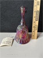 Fenton Carnival Glass Discovery of America Bell 7"