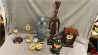 Hot Air Balloon, Clocks, Figurines