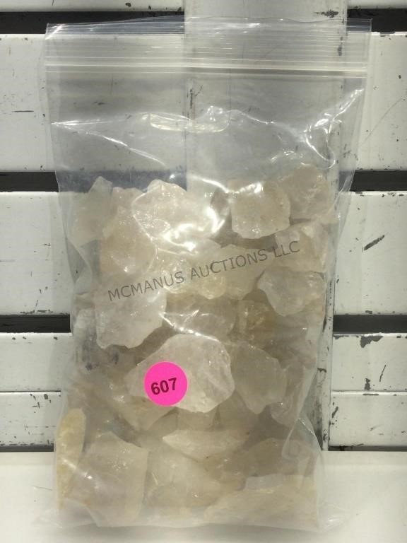 Quartz stone fragments. 2lbs bagged.