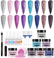 Dip Powder Nail Kit -8 Glitter Dip Powder Colors w