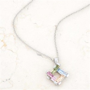 Unique 10.00ct Multicolor Gemstone Necklace