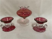 Candleholders and vase