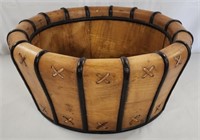Asian Style Wood Planter/Storage Basket