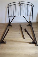 METAL DOUBLE BED HEAD BOARD AND BED RAILS