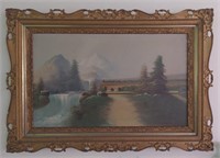 47x32 Framed landscape painting