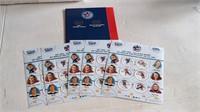 50 NHL All Star Stamp Collection 5 Sheets