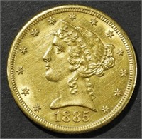 1885-S $5 GOLD LIBERTY