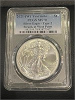 2021-W FIRST STRIKE SILVER DOLLAR