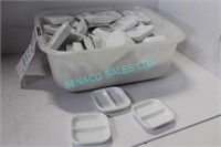 LOT, 1 BIN OF SAUCE DISHES