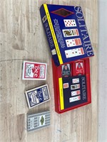 Solitaire game with card decks