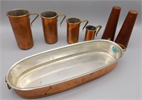 MCM Teak Shakers, Swedish Copper Pan Meausure Cups