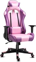 Gaming Chair w/ Lumbar  Adjustable  Pink