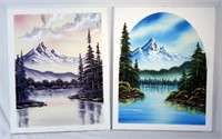 Two Original Art Works on Canvas One Signed