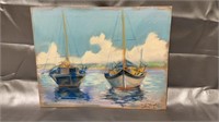 Charles Johnson Post Painting Sponge Boats Tarpon