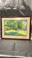 Charles Johnson Post Watercolor Painting Framed