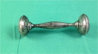 Antique sterling silver baby rattle