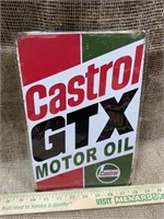 8"x12" Castrol GTX Motor Oil Tin Sign