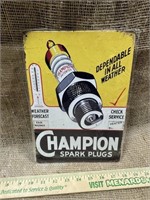 8"x12" Champion Spark Plugs Tin Sign