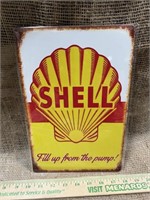 8"x12" Shell Tin Sign
