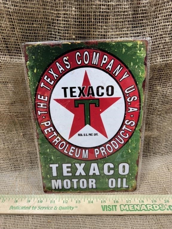 8"x12" Texaco Motor Oil Tin Sign
