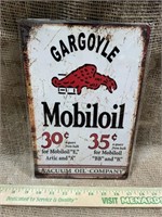 8"x12" Gargoyle Mobiloil Tin Sign