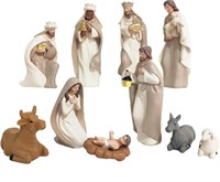 6 pcs Nativity Set, Set Small Resin Nativity