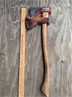 28" axe in leather sleeve