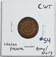 Civil War Token  Union Preserve  Army/Navy