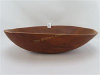 Cherry Wood Carved Dough Bowl - 20" Long