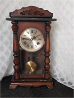 Vintage 18" Alaron Mantle/Wall Clock C-25 W/ Key