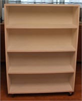 White Wooden Shelving Unit on Casters