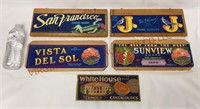 Vintage Fruit Crate Ends / Wall Decor - 5